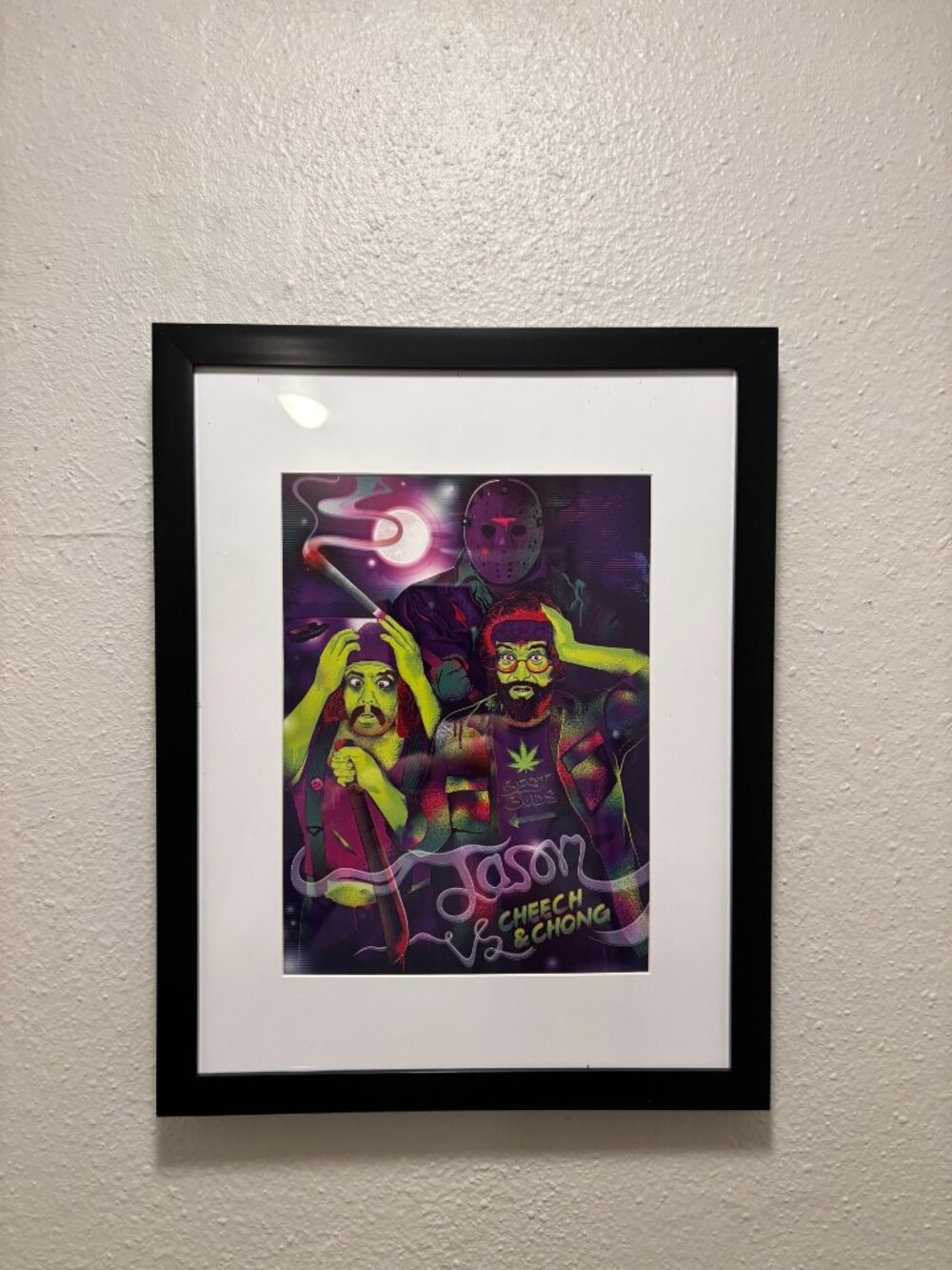 Jason vs Cheech and Chong Framed 8.5x11 Inch Art Print - Abandoned Movies